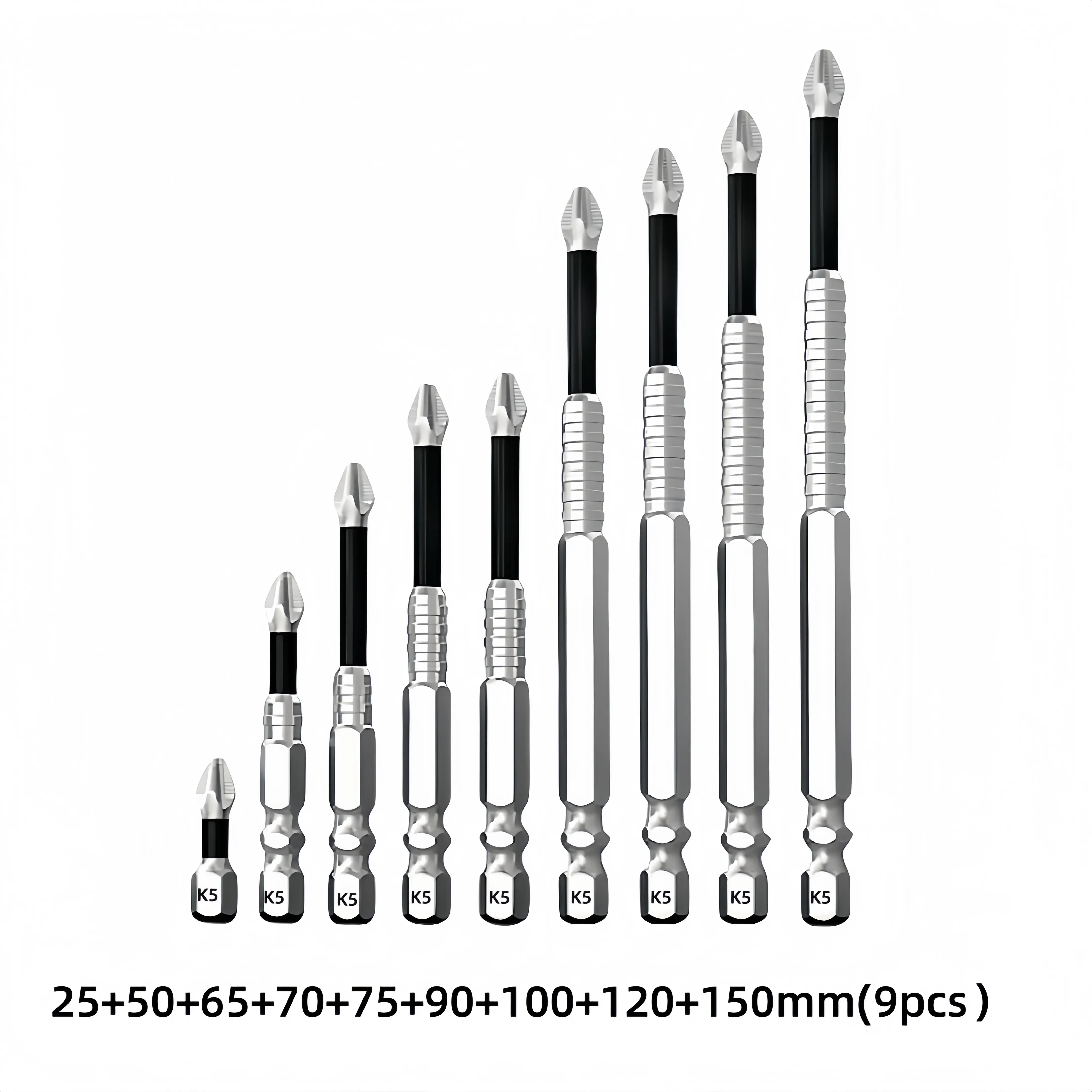 9 Pieces-25,50,65,70,75,90,100,120,150 mm