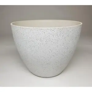 Planter Medium-Large Speckled White