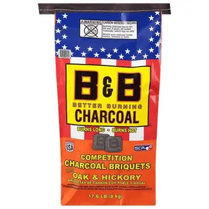 B&B Charcoal  17.6 lbs All Natural Hickory & Oak Charcoal Briquettes