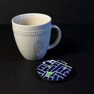 Custom 3D Map Coaster Your Neighborhood Printed in 3D Personalized Address Gift Made to Order