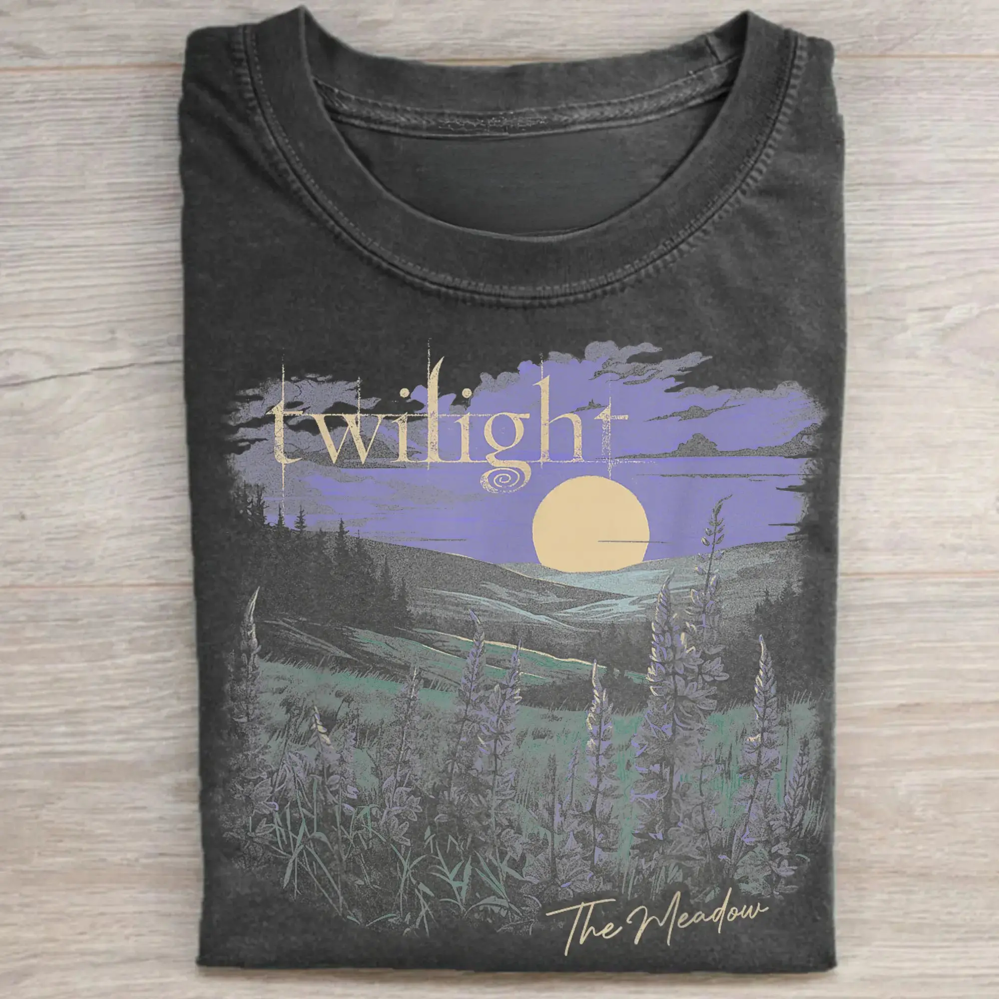 Vintage The Twilight Saga The Meadow Print Top, Bella Swan/Edward Cullen/Jacob Black Vampire Tee, Iconic Series Gift for Film Fans