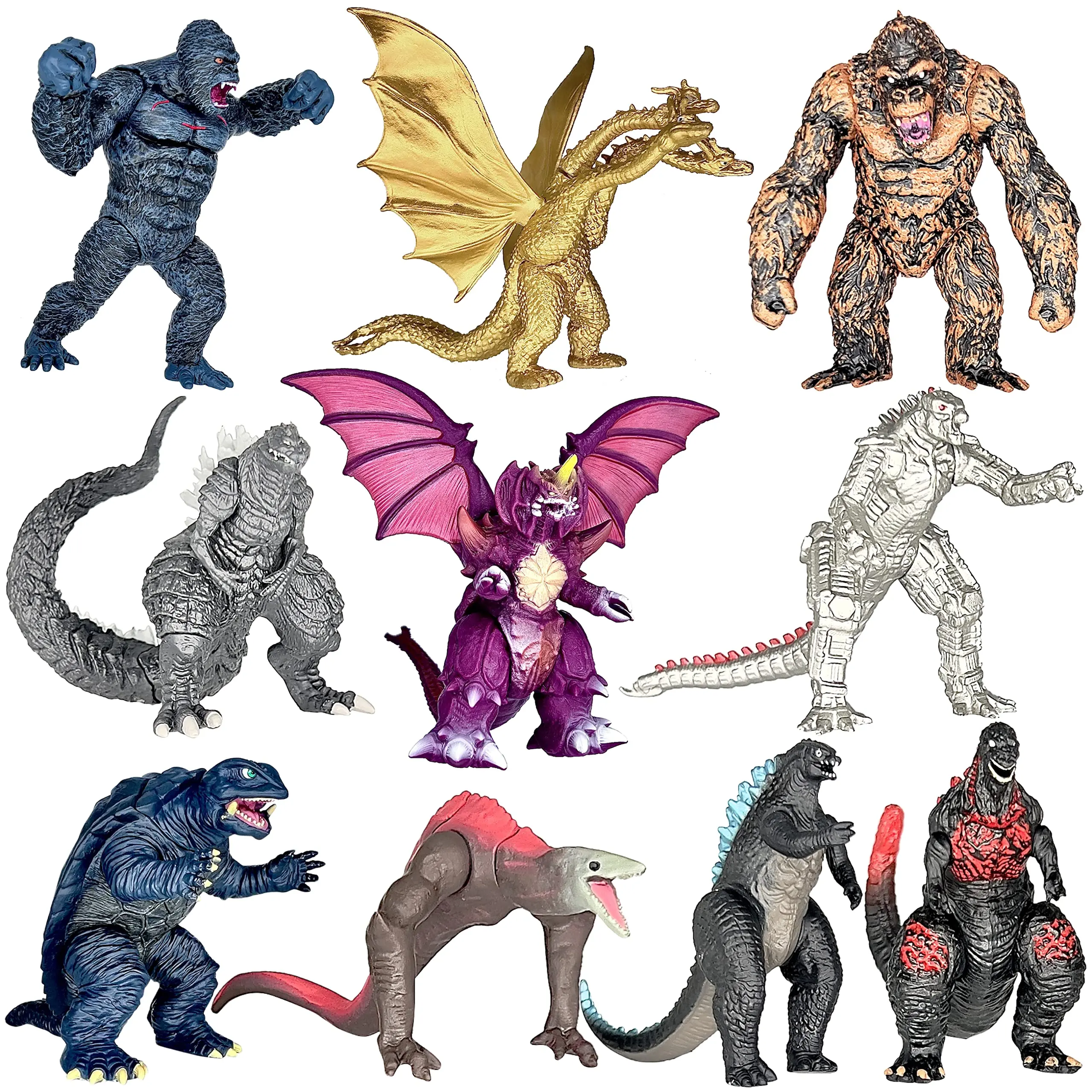 TwCare Godzilla King Kong Toys Action Figures