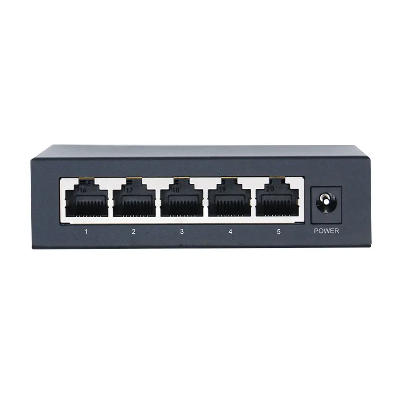 5-Port 100Mbps Ethernet PoE Switch with Durable Metal Casing, 15.4W Per Port PoE Powering, Plug and Play, Fanless Silent Design, 24/7 Surveillance Operation for Home Surveillance Networks IP Cameras