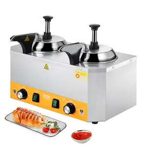VEVOR Electric Cheese Dispenser with Pump, 2.4L Commercial Hot Fudge Warmer, Stainless Steel Heated Pump Dispenser, 86 - 230 Temp Adjustable Nacho Cheese Sauce Warmer, for Hot Fudge Cheese CaramelVEVOR Super Brand Day