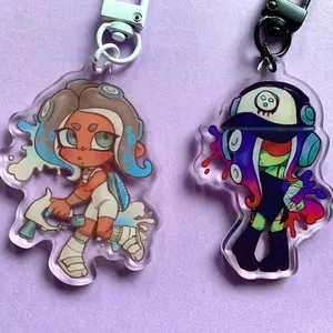 Splatoon 3 Keychain - Cute Characters, Kawaii Bag Charm for Keys, Backpack & Gifts, Collectible Fan Accessory, Aesthetic Game Merch!