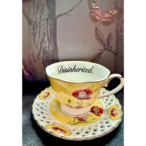 Disinherited teacup and saucer