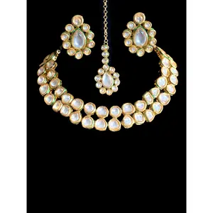 NS80 Mohini bridal necklace in high quality kundan ( SHIPS IN 3 WEEKS  )
