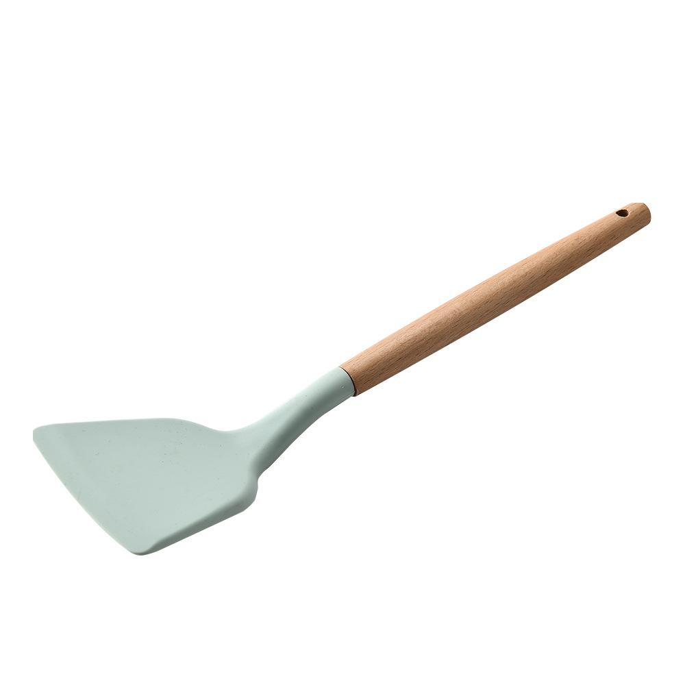 Silicone Kitchen Utensil Set with Wooden Handle, Nylon-Core Kitchen Accessories -40°C~+230°C Heat-Resistant Cookware for Stirring, Baking; Includes Silicone Spatula Set, Turner