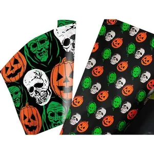 Halloween 3 Season of the Witch Masks Wrapping Paper Bundle Of 2 Trick Or Treat Party Supplies Festive Decor