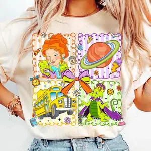 Take Chances Make Mistakes Get Messy Teacher Shirt, Preppy Back to School Graphic Tee, Cute Teacher Appreciation T-Shirt, Fun Gift Idea