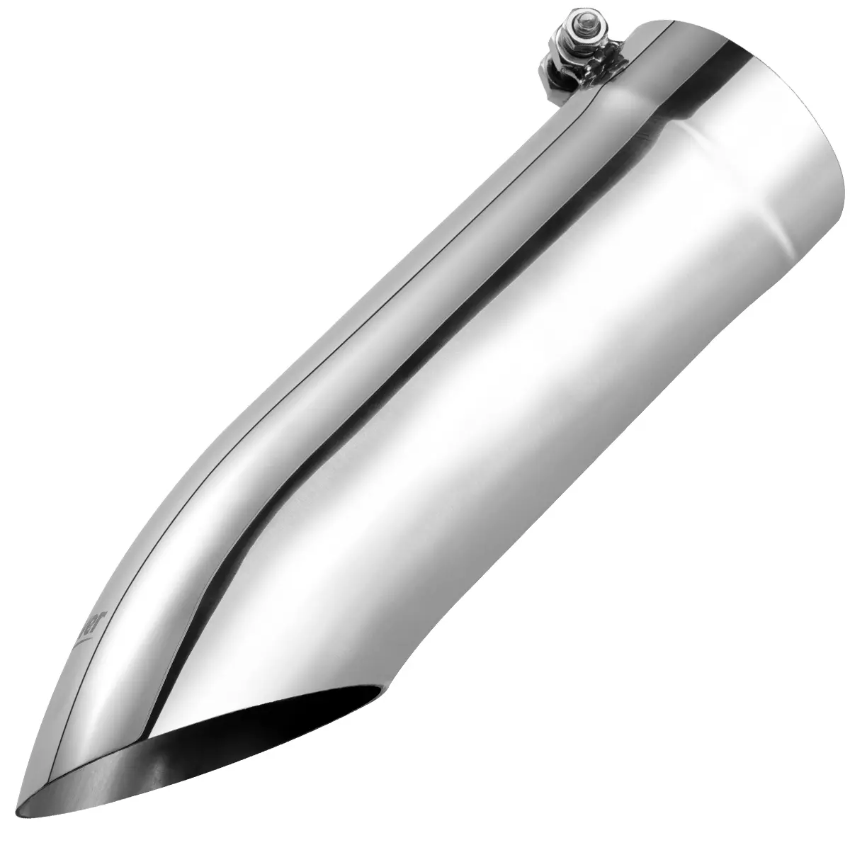 Upower Turn Down Exhaust Tip 3/ 4/ 5 Turn Down Exhaust Tip Fits 3/ 4/ 5-inch Outside Diameter Tailpipe, Bolt On