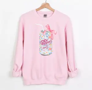 Blue Floral diet dr pepper Soda Can Sweatshirt, Diet Dr Pepper Shirt,  Coquette Soda Sweatshirt, Coquette Bow Sweater, Popular Coquette Sweatshirt, Coquette Bows T Shirt, Cute Baby Pink Bow Tee, Coquette Pink Bow Tee