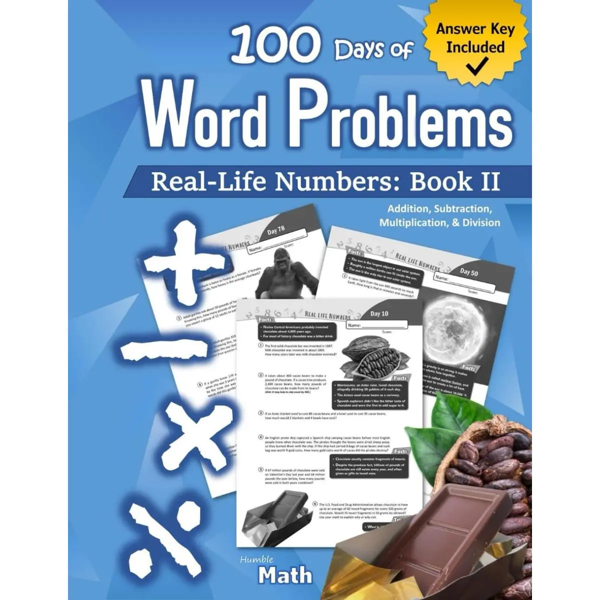 Humble Math – Word Problems (Book II): Grade 4 / Grade 5 (Ages 9-11) Multiplication, Division, Addition, and Subtraction Story Problems: Real-Life ... Workbook (With Answers) 4th Grade / 5th Grade Paperback – September 28, 2021