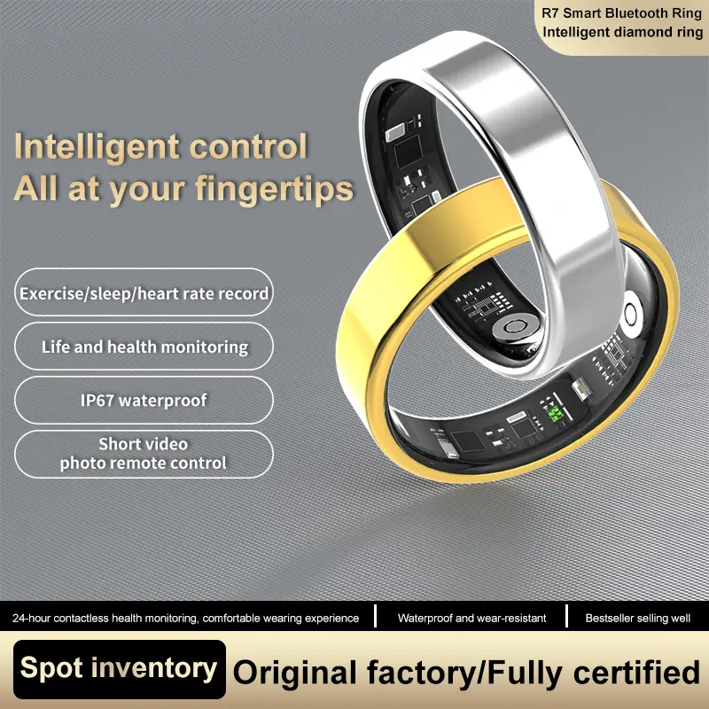 Smart Ring 3, Fitness Tracker with 24/7 Sleep Tracking, Heart Rate, Temperature Monitoring, Stress & Cycle Insights, Family Care Mode, No Subscription for Men & Women, Android & iOS Compatible, Wearable, Waterproof