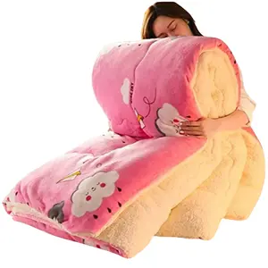 Winter Blanket (Pink) king  Blanket Breathable Warm, Fluffy Plush Double-Sided Velvet Blanket Quilt,C,200 x 230cm(4kg) no Pillow case, Super King.