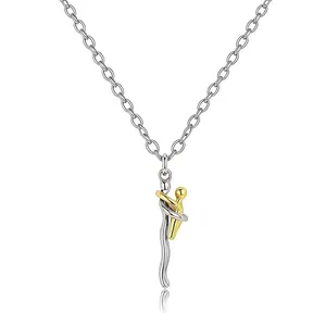 A Stylish "Embrace" Pendant Necklace - A Commemorative Gift for Mother's Day or Father's Day. A Thoughtful Little Keepsake - The Perfect Gift. Versatile Heart Gold-Plated Jesus Crucifix