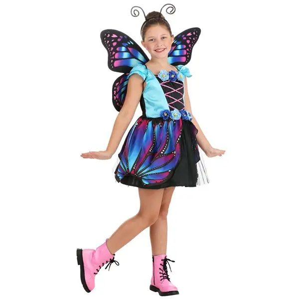 Girl's Vibrant Butterfly Costume