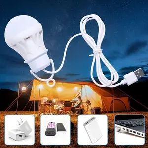 12pc 3W5W7W Usb Bulb Light Portable Lamp Led for Hiking Camping Tent Travel Work with Notebook Christmas for Home