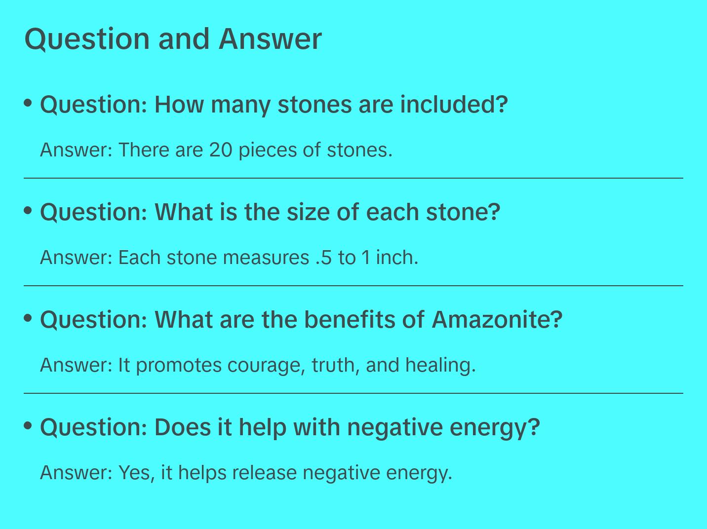 20pcs Amazonite Crystal Tumbled Stones, Small Crystal Set