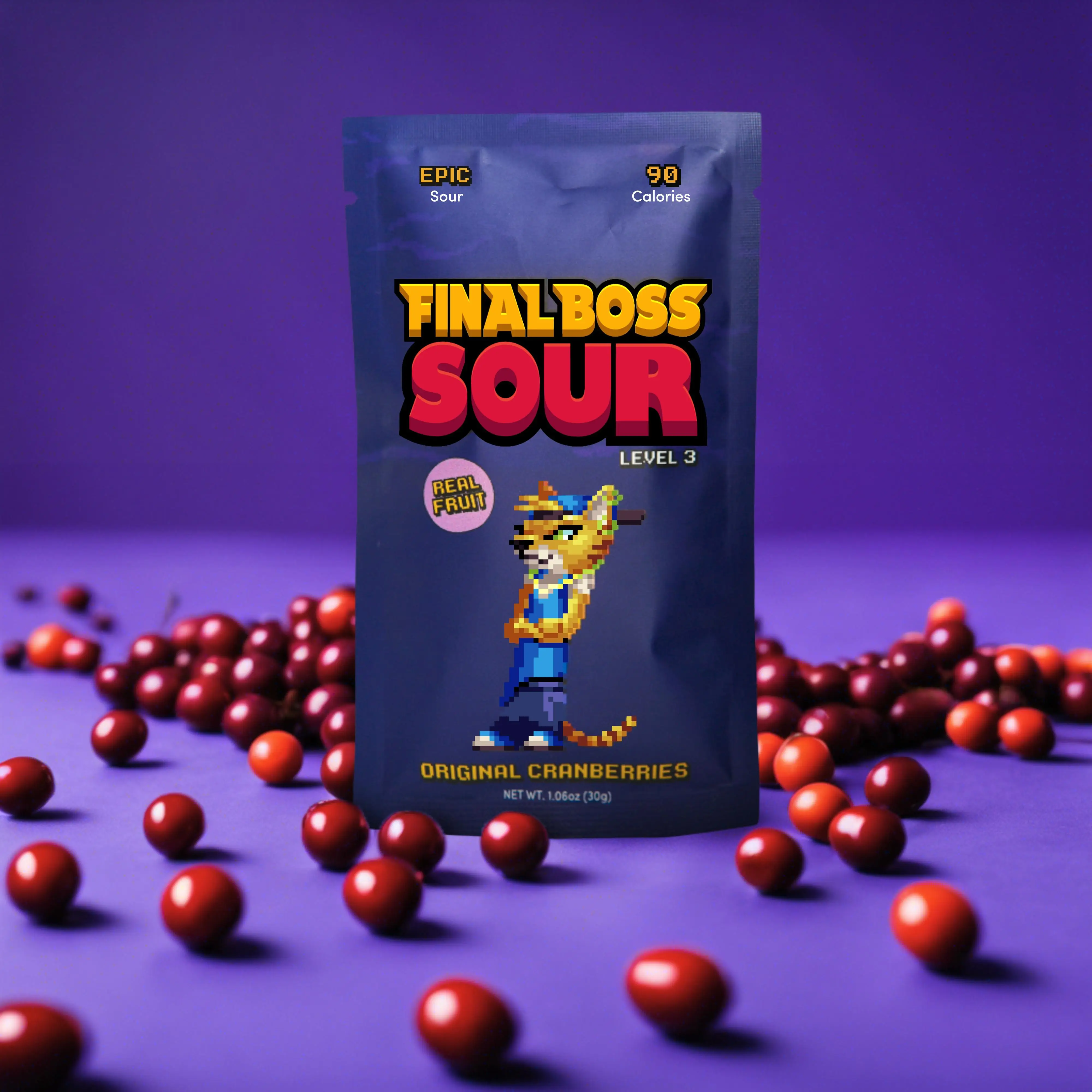Final Boss Sour - BDAY SALE! Level 3 Sour Cranberries (3-Pack)