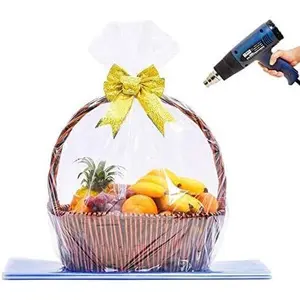 Shrink Wrap Bags,   Shrink Bags Cellophane Wrap for  Baskets, 35x44 Inch (10 pcs, XL)