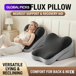 Ergonomic Supportive Memory Foam Pillow Set, Adjustable Backrest for Reading, 2-Piece Split Support Pillows, Anti-Slip Lumbar and Neck Pad, Home Office Relaxation #GLOBAL PICKS