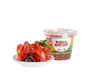 Chamoy Gummy Worms - Pika Miche (Chewy & Tangy Candy Snack)
