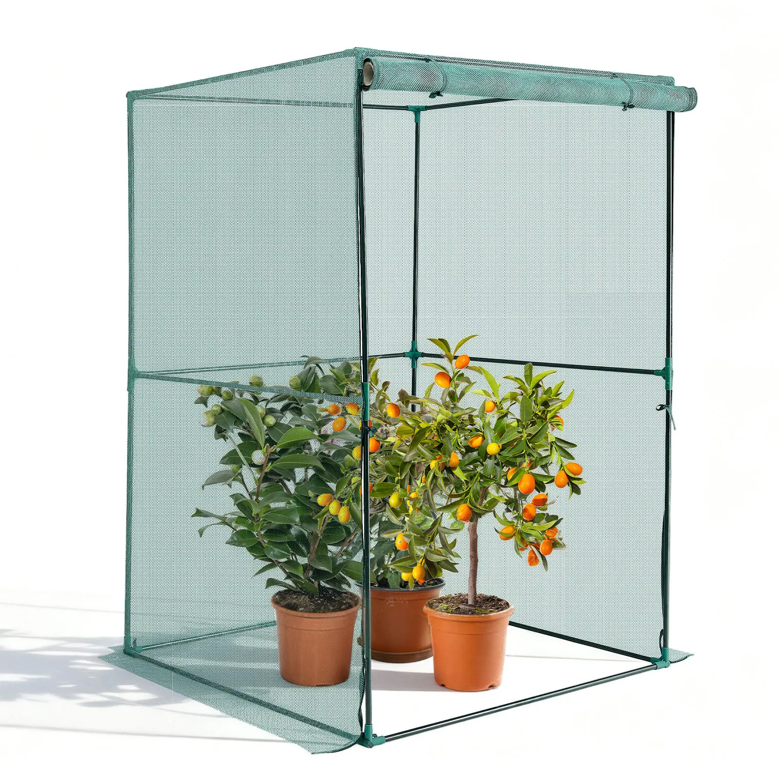 【SummerFinds】VEVOR Crop Cage Portable Greenhouse, 3.9x3.9x5.9 ft Wind-Resistant Tall Plant Protection Tent, Zippered Door, Easy Installation, Outdoor Raised Bed Cover for Tomato Plants, Garden Patio, Raised Bed Greenhouse