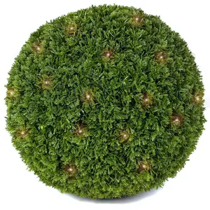 19" XL Cypress Lighted Topiary Ball