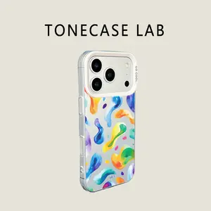 TONECASE LAB Liquid Abstract Art TPU Phone Case for iPhone 17 Pro Max 16 Plus 15 Plus 14 Pro 13 12 11 XS Max XR Shockproof Anti-Fall Protective Cover with Harvest-Themed Design