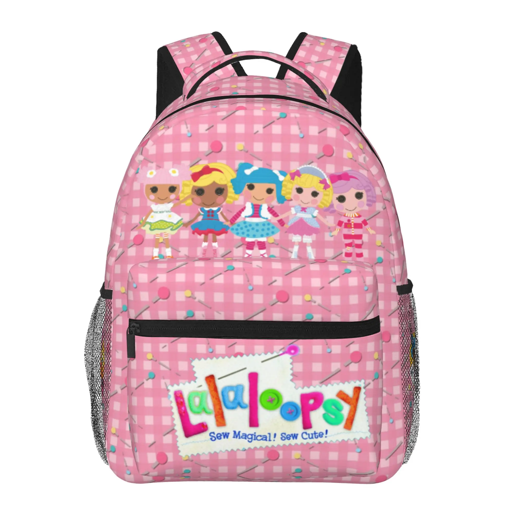 MGA Lalaloopsy Cartoon Print Student Backpack for Teens - Polyester, Adjustable Straps, School-Size Laptop Bag, Netflix Series Themed, Back to School Gift-Worthy