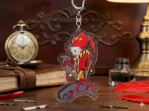 The Freak Circus Pierrot Acrylic Keychain | Jester Rose Desk Decor | Collectible Fan Art