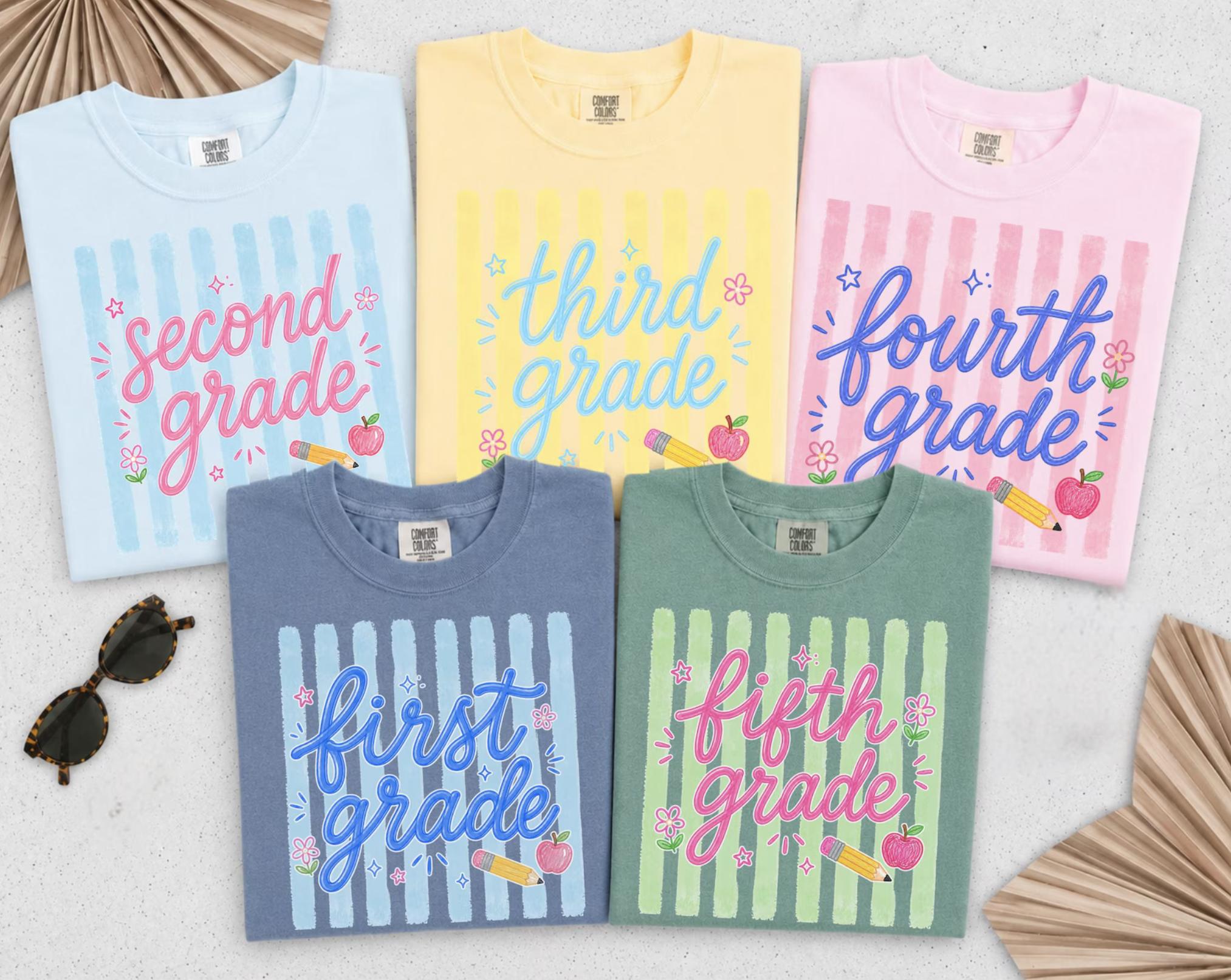 Comfort Colors Custom Teacher TShirt, Grade Level Shirt, First Second Third Fourth Fifth Grade Tee, Teacher Team Shirts, Back to School Shirt, Teacher Gift