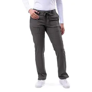 Slim Fit 6 Pocket Scrubs Pant by Adar (Regular) XXS-3XL /  Pewter