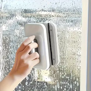 Dual-Sided Magnetic Window Cleaner with Strong Magnets - High-Rise Glass Cleaning Tool, ABS Handheld with Anti-Pinch & Anti-Drop Protection, Fits 3-10mm Glass, Indoor Outdoor Use
