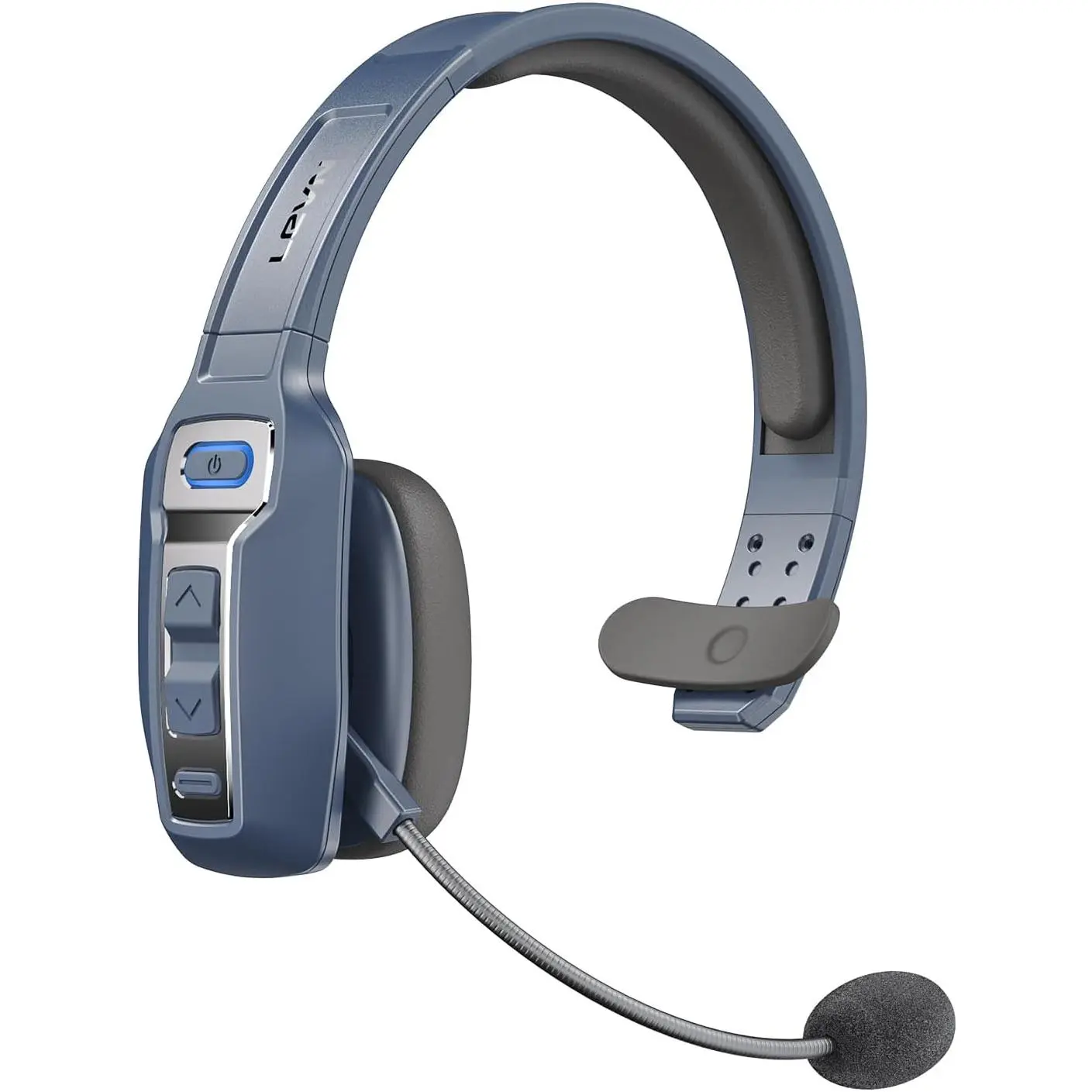 Headset with Microphone, Trucker  Headset with AI Noise Cancelling & Mute Button,  -Ear Headphones 65 Hrs Working Time, for Trucker  Office Remote Work Zoom Blue