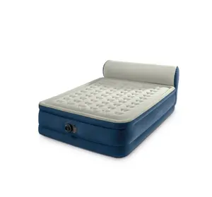 Heavy-Duty 18-Inch Queen Air Bed with Luxury Elevated Headboard Inflatable Mattress for Comfortable Sleep