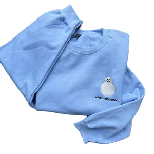 Snowman Embroidered Sweatshirt Tops Unisex