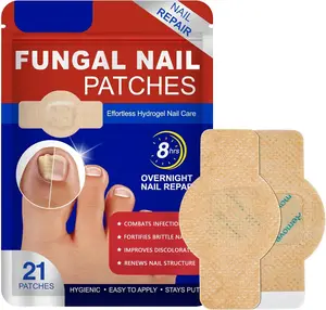 21-42Pcs/Box Nail Health Care Patches, NailFungus Care Patches, Suitable for Solving Fungal Nails andOther Nail Problems, Nail Supplies, Daily Care Nails Kit Set,Daily Use Nail Repair Kit for Men & Women