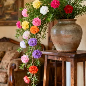 Portulaca Seeds Double-flowered Moss Rose Annual Perennial Flower Seeds for Outdoor Planting Non GMO Mixed Colors Large Blooms Attract Pollinators Easy to Grow All Seasons