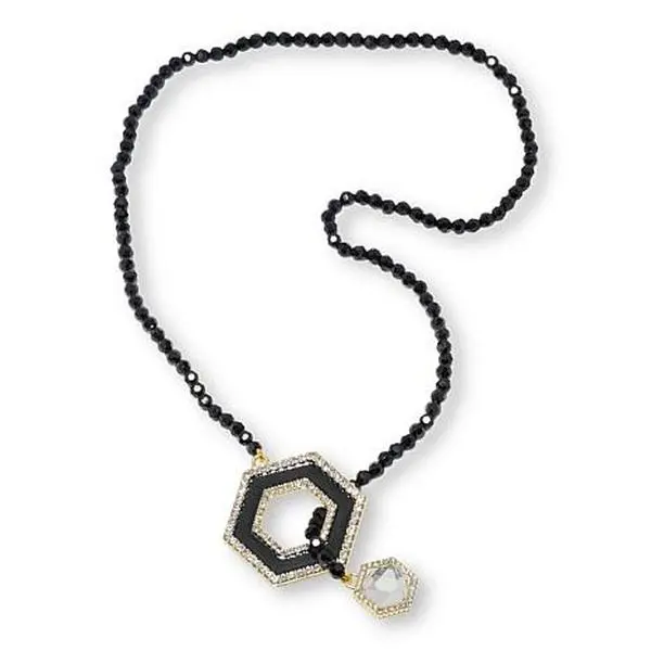 Heidi Daus Hex Appeal Crystal-Accented Beaded Lariat Necklace