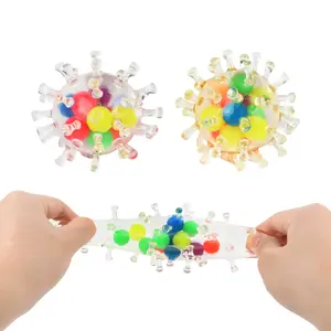 Stress Relief Squeezing Toy, Colorful Stretchy Ball for Party & Christmas Gifts, Perfect Finger Relaxer for Kids & Adults