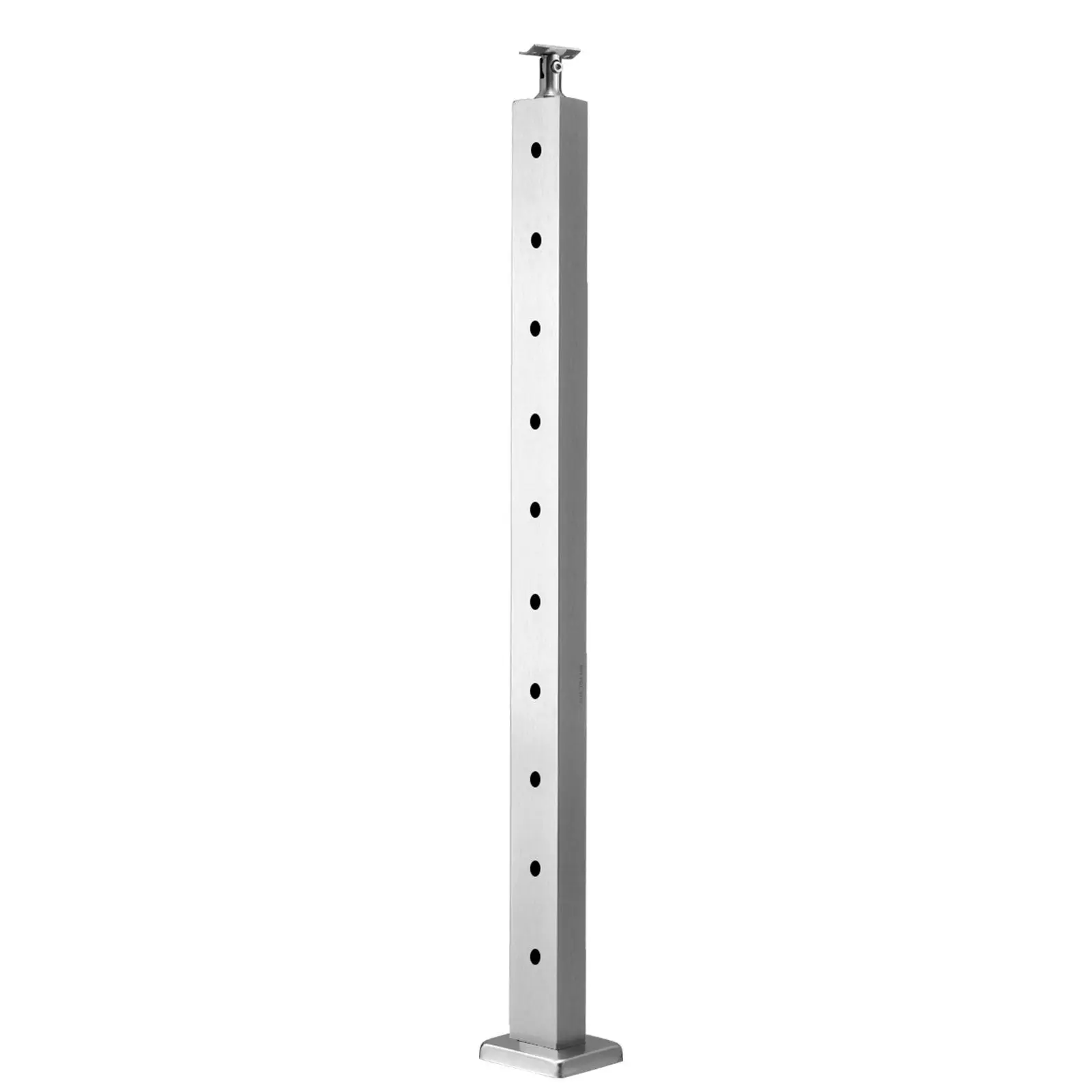 VEVOR Cable Railing Post Level Deck Stair Post 36 x 0.98 x 1.97" Cable Handrail Post Stainless Steel Wire Drawing Deck Railing Pre-Drilled Pickets with Mounting Bracket Stair Railing Kit Silver