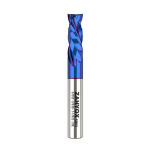 S3813 PRO 3/8" Shank Solid Carbide nACo Coated Compression Spiral Router Bit - 2 Flutes - 3/8" Cutting Dia - 1-1/8" LOC - 3" OAL - 1/4" UCL