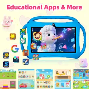 7-inch children's Android tablet, sensitive touch screen, intelligent learning application, parental control, New Year's gift! A must-have for children starting school! Prizes and gifts, anti fall without adapter