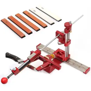 Professional  Sharpener with 6 Whetstones,360? Flipping Angle Adjustable Design,Fixed-Angle   Sharpening with Dual Clamps,072R