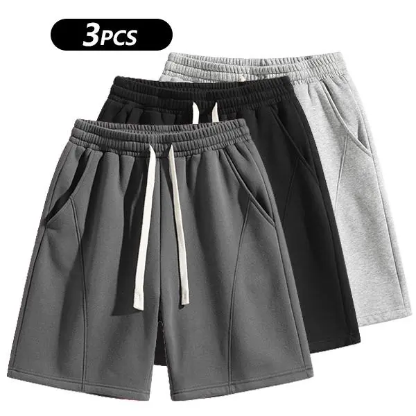 summervibes Men's Solid Pocket  Waist Shorts, Lightweight Breathable Shorts, Casual Breathable Comfortable Shorts for Running Gym Workout, Men's Bottoms for All Seasons Menswear Day Fashion Stylish Vintage Zipper Tropical