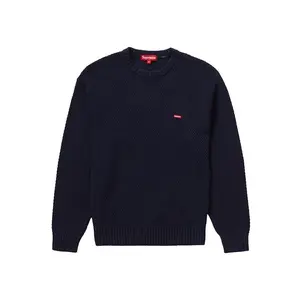 Supreme Textured Small Box Sweater Navy (men) by StockX