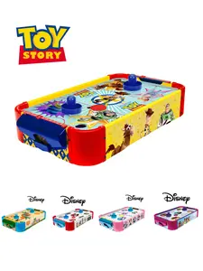 Disney Wooden Electronic Air Hockey Table: Disney Princess | Mickey | Minnie | Stitch | Toy Story, Age 4+, Officially Licensed,  Family Board Games