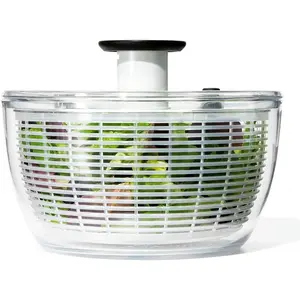 Good Grips Salad Spinner 6.22 Quart Capacity - Lettuce & Fruit Washer with Strainer - Vegetable Cleaner Bowl - Easy to Use Kitchen Tool